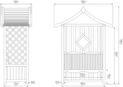 Blooma Elegant Apex Arbour, (H)2340mm (W)1760mm (D)940mm - Assembly Required -Garden - Landscaping Store blooma elegant apex arbour h 2340mm w 1760mm d 940mm assembly required5397007055566 01t bq