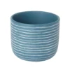 Blue Coral Clay Striped Round Plant Pot (Dia)20cm -Garden - Landscaping Store blue coral clay striped round plant pot dia 20cm3663602440949 02c bq
