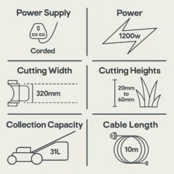 Bosch Rotak 320ER Corded Rotary Lawnmower 16 Bosch Rotak 320ER Corded Rotary Lawnmower -Garden - Landscaping Store bosch rotak 320er corded rotary lawnmower3165140724289 01t EN bq