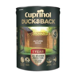 Cuprinol 5 Year Ducksback Autumn Gold Fence & Shed Treatment, 5L -Garden - Landscaping Store cuprinol 5 year ducksback autumn gold fence shed treatment 5l5010212549155 04c bq