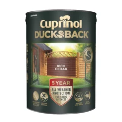 Cuprinol 5 Year Ducksback Rich Cedar Fence & Shed Treatment, 5L -Garden - Landscaping Store cuprinol 5 year ducksback rich cedar fence shed treatment 5l5010368017348 04c bq