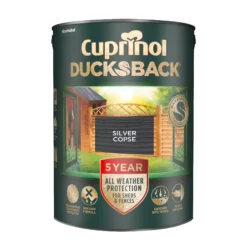 Cuprinol 5 Year Ducksback Silver Copse Matt Fence & Shed Treatment, 5L -Garden - Landscaping Store cuprinol 5 year ducksback silver copse matt fence shed treatment 5l5010212545706 04c bq