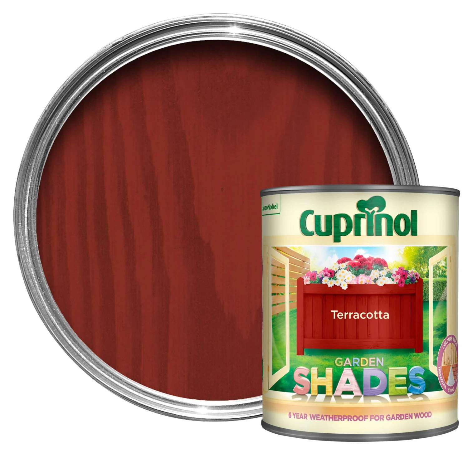 Cuprinol Garden Shades Terracotta Matt Multi-surface Exterior Wood Paint, 1L 3 Cuprinol Garden Shades Terracotta Matt Multi-surface Exterior Wood Paint, 1L