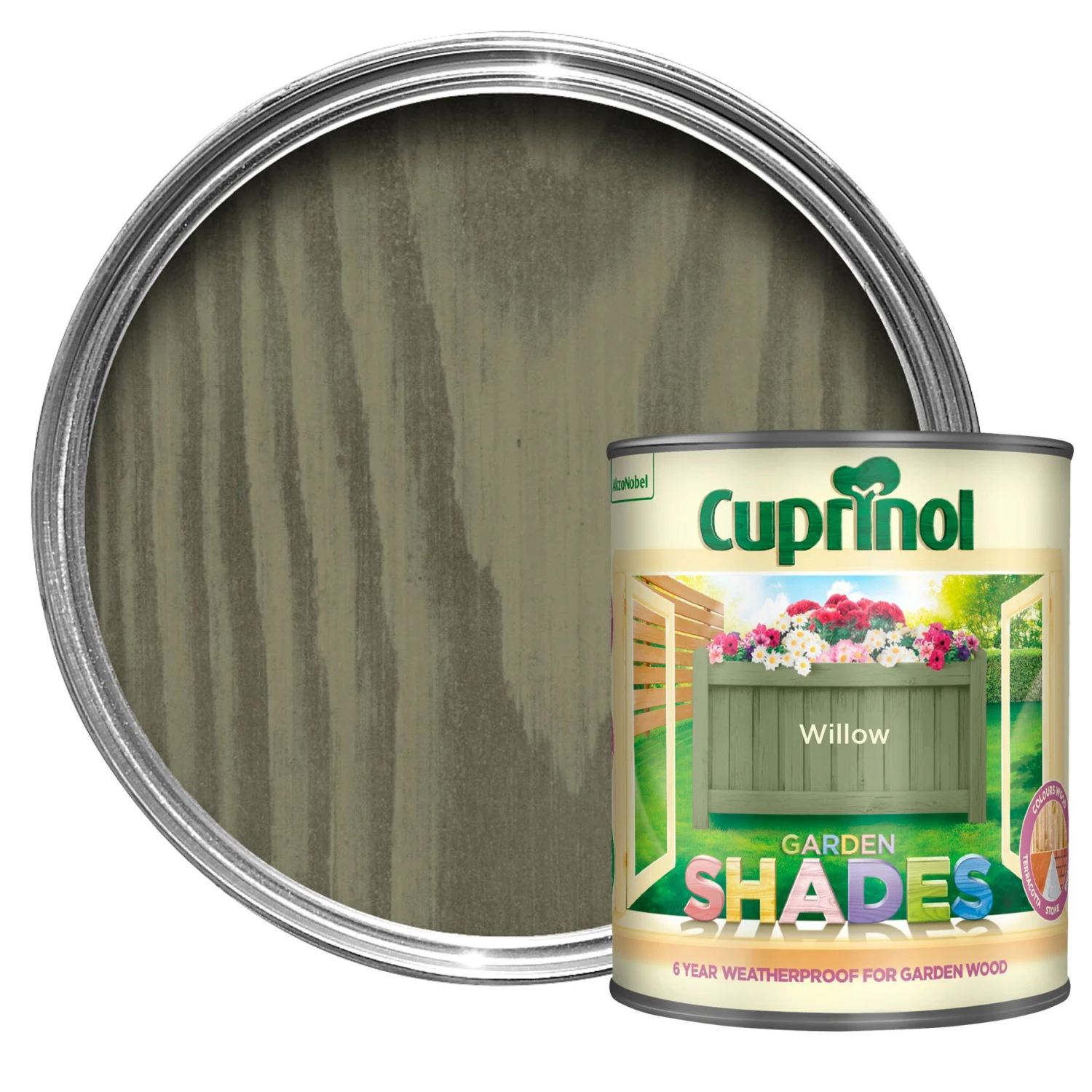 Cuprinol Garden Shades Willow Matt Multi-surface Exterior Wood Paint, 1L 3 Cuprinol Garden Shades Willow Matt Multi-surface Exterior Wood Paint, 1L