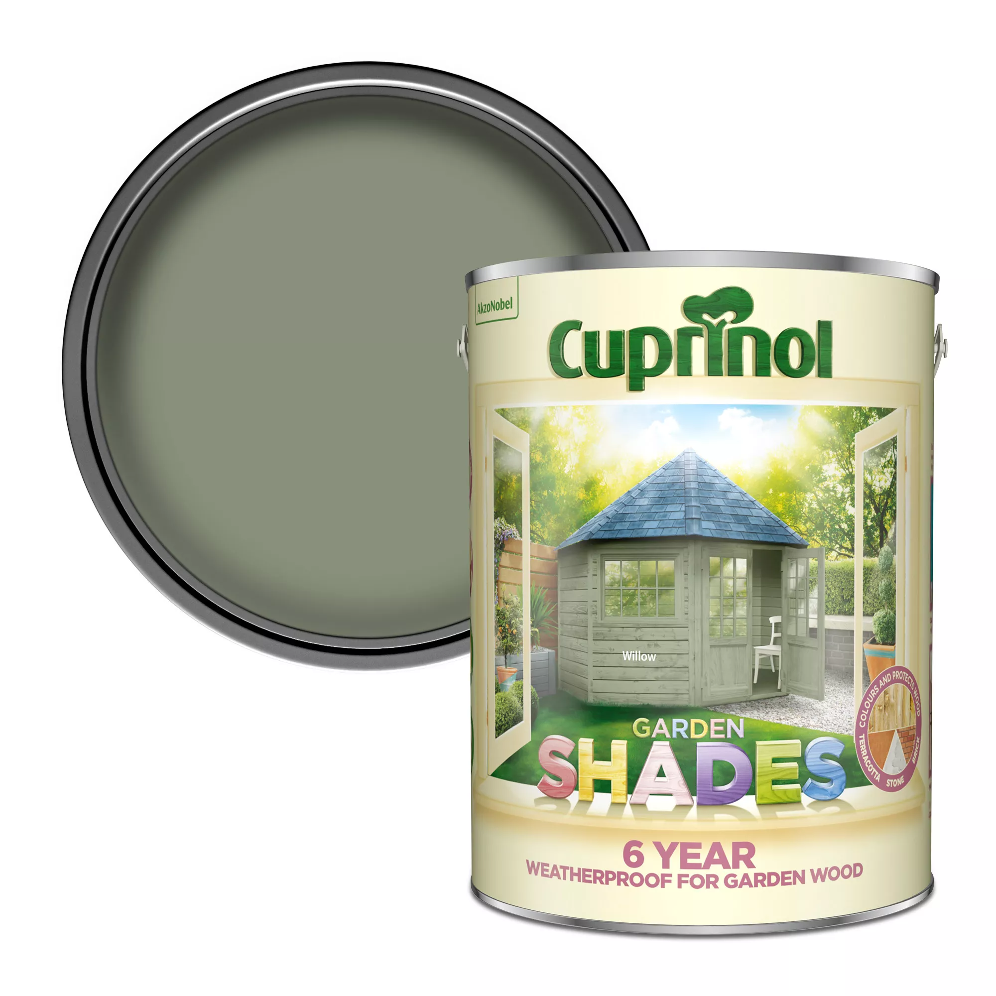 Cuprinol Garden Shades Willow Matt Multi-surface Exterior Wood Paint, 5L 3 Cuprinol Garden Shades Willow Matt Multi-surface Exterior Wood Paint, 5L