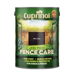 Cuprinol Less Mess Fence Care Rich Oak Matt Treatment, 5L -Garden - Landscaping Store cuprinol less mess fence care rich oak matt treatment 5l5010212572801 08c bq