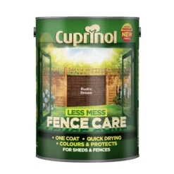 Cuprinol Less Mess Fence Care Rustic Brown Matt Exterior Wood Paint, 5L -Garden - Landscaping Store cuprinol less mess fence care rustic brown matt exterior wood paint 5l5010212572795 08c bq