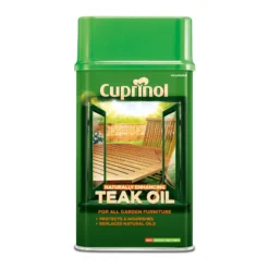 Cuprinol Naturally Enhancing Clear Teak Wood Oil, 1L -Garden - Landscaping Store cuprinol naturally enhancing clear teak wood oil 1l5010212585740 08c bq