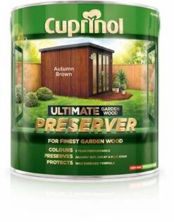 Cuprinol Ultimate Autumn Brown Matt Arbours, Fencing, Gates, Sheds & Summerhouses Preserver, 4L -Garden - Landscaping Store cuprinol ultimate autumn brown matt arbours fencing gates sheds summerhouses preserver 4l5010212581858 08c bq