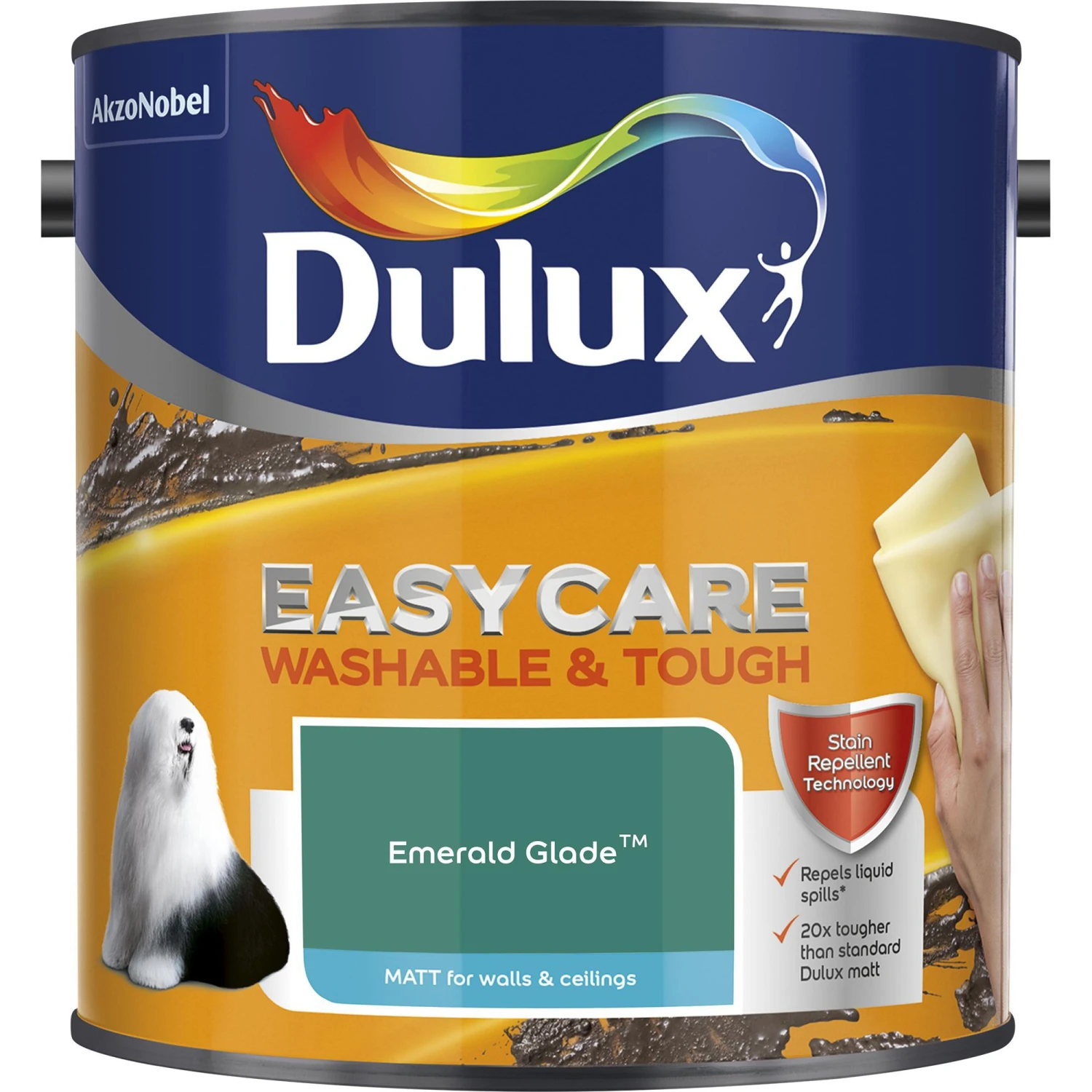 Dulux Easycare Emerald Glade Matt Emulsion Paint, 2.5L 4 Dulux Easycare Emerald Glade Matt Emulsion Paint, 2.5L - Image 2