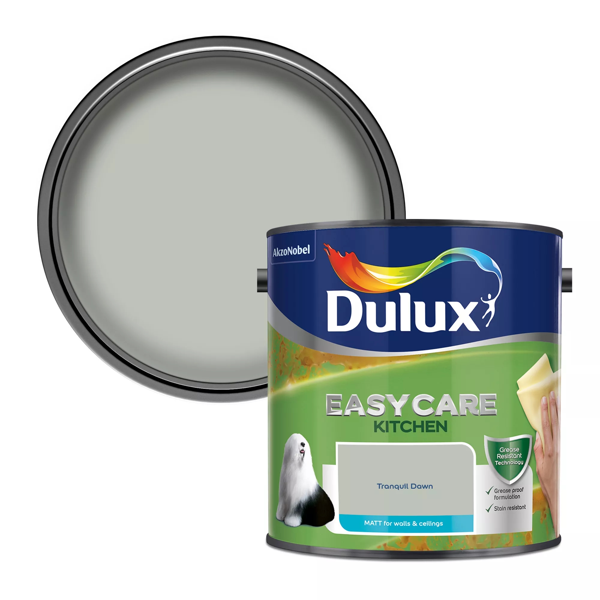 Dulux Easycare Kitchen Tranquil Dawn Matt Wall Paint, 2.5L 3 Dulux Easycare Kitchen Tranquil Dawn Matt Wall Paint, 2.5L