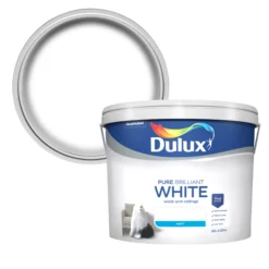 Dulux Pure Brilliant White Matt Emulsion Paint, 10L