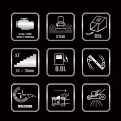 Erbauer ELMP170SP51 167cc Petrol Rotary Lawnmower -Garden - Landscaping Store erbauer elmp170sp51 167cc petrol rotary lawnmower5059340124438 01t