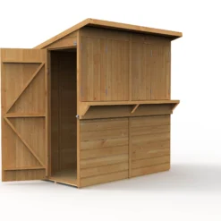 Forest Garden 6x3 Ft Pent Shiplap Garden Bar With Single Door -Garden - Landscaping Store forest garden 6x3 ft pent shiplap garden bar with single door5013053184066 03c bq