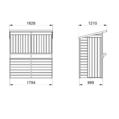 Forest Garden 6x3 Pent Dip Treated Shiplap Wooden Shed With Floor - Assembly Service Included -Garden - Landscaping Store forest garden 6x3 pent dip treated shiplap wooden shed with floor assembly service included5013053184073 01t