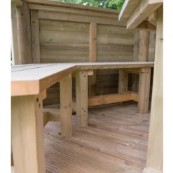 Forest Garden Furnished Hexagonal Gazebo, (W)3.3m (D)2.84m -Garden - Landscaping Store forest garden furnished hexagonal gazebo w 3 3m d 2 84m5013053172377 06i