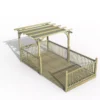 Forest Garden Grey Pergola & Decking Kit, X4 Post X5 Balustrade (H) 2.5m X (W) 5.2m - Canopy Included -Garden - Landscaping Store forest garden grey pergola decking kit x4 post x5 balustrade h 2 5m x w 5 2m canopy included5013053192733 01c