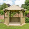 Forest Garden Hexagonal Gazebo, (W)3.78m (D)3.27m -Garden - Landscaping Store forest garden hexagonal gazebo w 3 78m d 3 27m5013053163382 01i