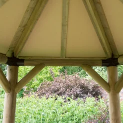 Forest Garden Hexagonal Gazebo, (W)3.78m (D)3.27m -Garden - Landscaping Store forest garden hexagonal gazebo w 3 78m d 3 27m5013053163382 02i