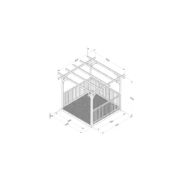 Forest Garden Natural Pergola & Decking Kit, X4 Post X3 Balustrade (H) 2.5m X (W) 3m -Garden - Landscaping Store forest garden natural pergola decking kit x4 post x3 balustrade h 2 5m x w 3m5013053192368 01t