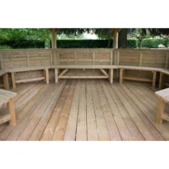 Forest Garden Premium Furnished Octagonal Gazebo, (W)5.27m (D)3.78m -Garden - Landscaping Store forest garden premium furnished octagonal gazebo w 5 27m d 3 78m5013053172681 02i
