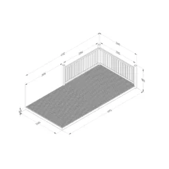 Forest Garden Softwood Decking Kit,, X3 Post X2 Balustrade (L) 1.31m X (W) 4.91m -Garden - Landscaping Store forest garden softwood decking kit x3 post x2 balustrade l 1 31m x w 4 91m5013053192382 01t