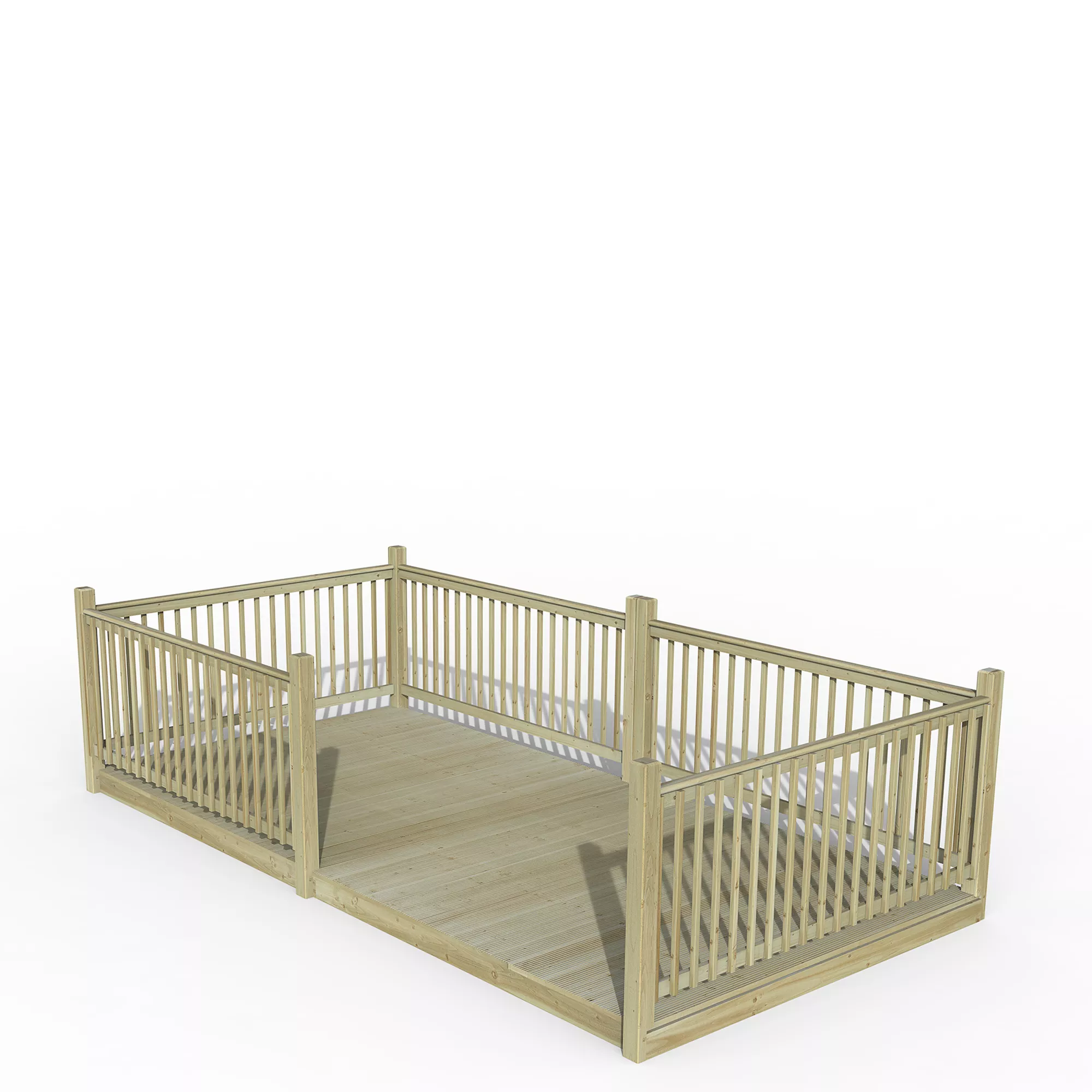 Forest Garden Softwood Decking Kit, X5 Balustrade (L) 1.31m X (W) 4.91m 3 Forest Garden Softwood Decking Kit, X5 Balustrade (L) 1.31m X (W) 4.91m
