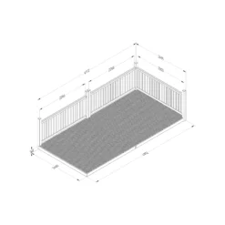 Forest Garden Softwood Decking Kit,, X5 Post X3 Balustrade (L) 1.31m X (W) 4.91m -Garden - Landscaping Store forest garden softwood decking kit x5 post x3 balustrade l 1 31m x w 4 91m5013053192412 01t