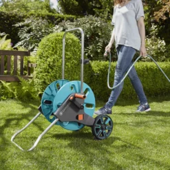 Gardena Aquaroll Freestanding Empty Hose Cart With Wheels -Garden - Landscaping Store gardena aquaroll freestanding empty hose cart with wheels4078500032834 01i bq