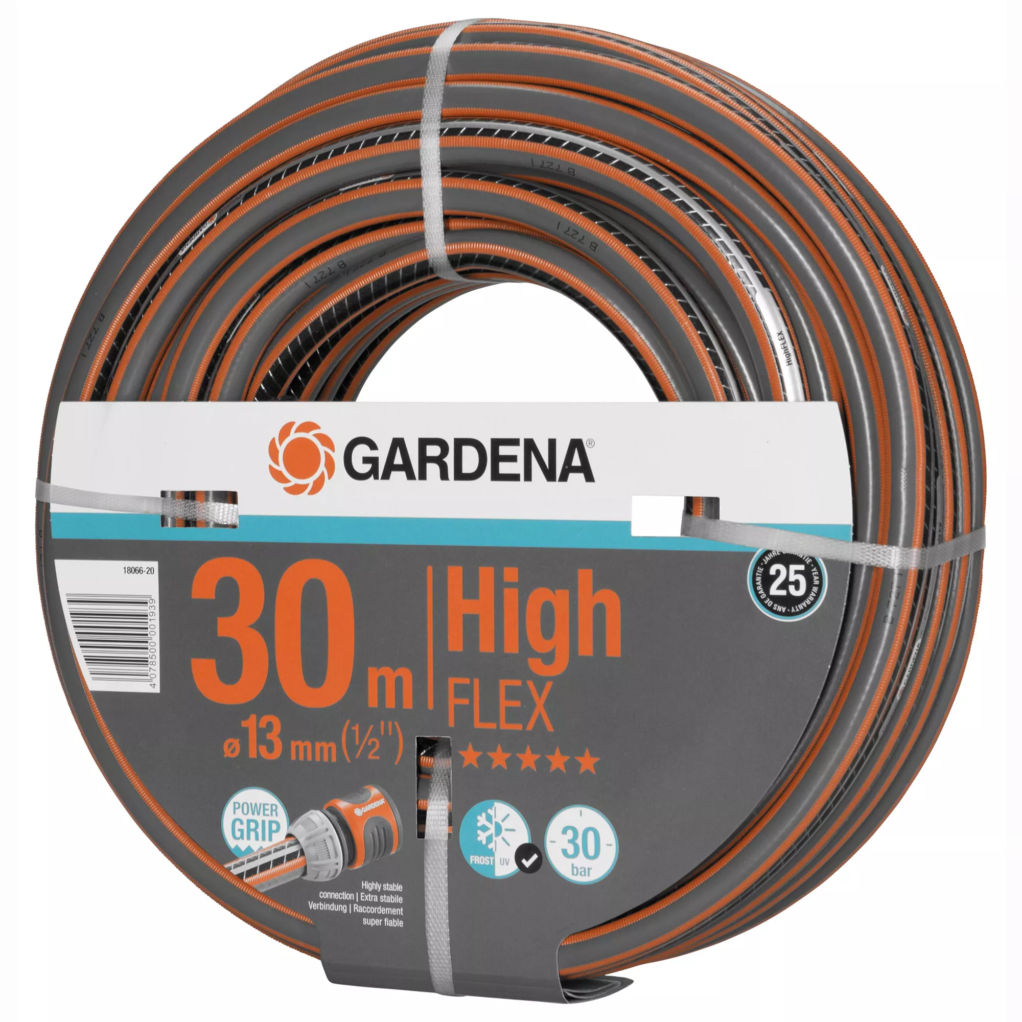 Gardena HighFLEX 18066 Black & Orange Hose Pipe (L)30m 3 Gardena HighFLEX 18066 Black & Orange Hose Pipe (L)30m