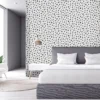 GoodHome Astennu Black & White Spot Monochrome Effect Smooth Wallpaper -Garden - Landscaping Store goodhome astennu black white spot monochrome effect smooth wallpaper5059340213491 02i bq
