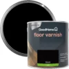 GoodHome Black Satin Floor Wood Varnish, 2.5L -Garden - Landscaping Store goodhome black satin floor wood varnish 2 5l5059340487021 21c