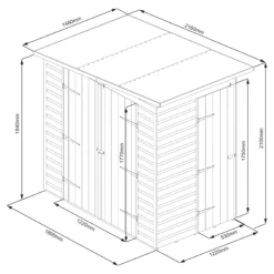 GoodHome Clapperton 6x4 Pent Dip Treated Shiplap Shed With Floor - Assembly Service Included -Garden - Landscaping Store goodhome clapperton 6x4 pent dip treated shiplap shed with floor assembly service included5059340270135 01t