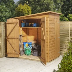 GoodHome Clapperton 6x4 Pent Dip Treated Shiplap Shed With Floor - Assembly Service Included -Garden - Landscaping Store goodhome clapperton 6x4 pent dip treated shiplap shed with floor assembly service included5059340270159 08i