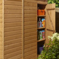 GoodHome Clapperton 8x6 Pent Dip Treated Shiplap Shed With Floor -Garden - Landscaping Store goodhome clapperton 8x6 pent dip treated shiplap shed with floor5059340270173 10i