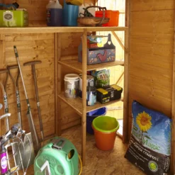 GoodHome Clapperton 8x6 Pent Dip Treated Shiplap Shed With Floor -Garden - Landscaping Store goodhome clapperton 8x6 pent dip treated shiplap shed with floor5059340270173 11i