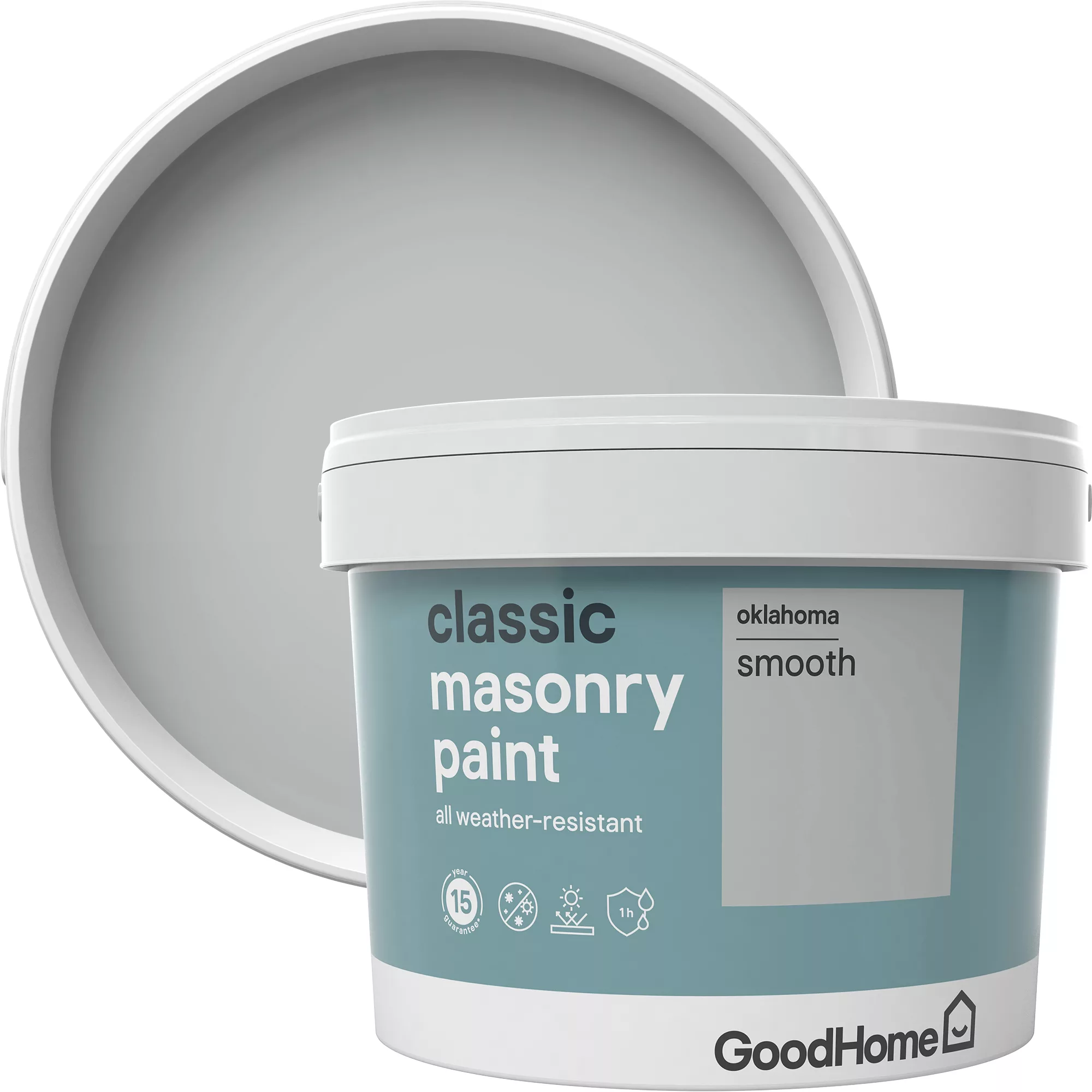GoodHome Classic Oklahoma Smooth Matt Masonry Paint, 10L 3 GoodHome Classic Oklahoma Smooth Matt Masonry Paint, 10L