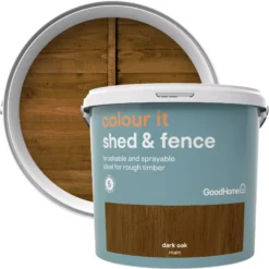 GoodHome Colour It Dark Oak Matt Fence & Shed Stain, 5L -Garden - Landscaping Store goodhome colour it dark oak matt fence shed stain 5l5036581088682 37c