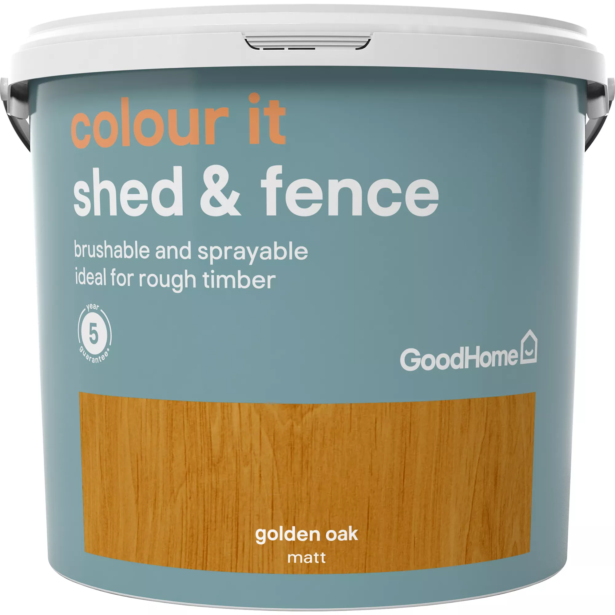 GoodHome Colour It Golden Oak Matt Fence & Shed Stain, 5L 4 GoodHome Colour It Golden Oak Matt Fence & Shed Stain, 5L - Image 2