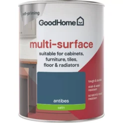 GoodHome Durable Antibes Satin Multi-surface Paint, 750ml -Garden - Landscaping Store goodhome durable antibes satin multi surface paint 750ml3663602585756 02c