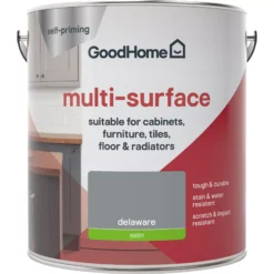GoodHome Durable Delaware Satin Multi-surface Paint, 2L -Garden - Landscaping Store goodhome durable delaware satin multi surface paint 2l3663602586173 02c