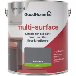 GoodHome Durable Hamilton Satin Multi-surface Paint, 2L -Garden - Landscaping Store goodhome durable hamilton satin multi surface paint 2l3663602586197 02c