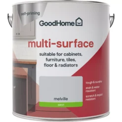 GoodHome Durable Melville Satin Multi-surface Paint, 2L -Garden - Landscaping Store goodhome durable melville satin multi surface paint 2l3663602586296 02c