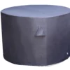 GoodHome Hamilton Steel Grey Round Dining Table Cover 78cm(H) 123cm(Dia) -Garden - Landscaping Store goodhome hamilton steel grey round dining table cover 78cm h 123cm dia 5059340354866 01c