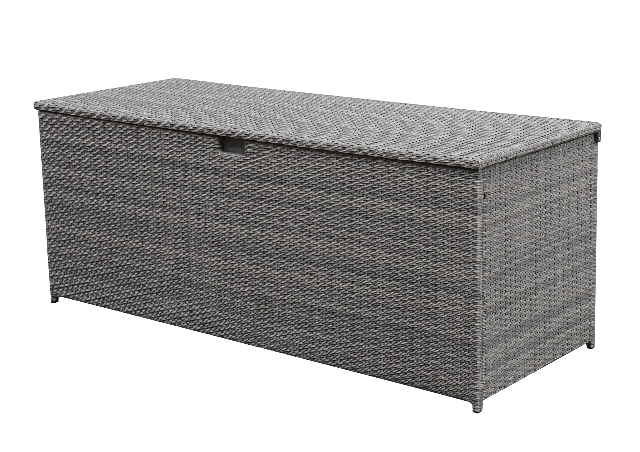 GoodHome Hamilton Steeple Grey Rattan Effect Storage Box (W) 180cm X (D) 65cm 4 GoodHome Hamilton Steeple Grey Rattan Effect Storage Box (W) 180cm X (D) 65cm - Image 2