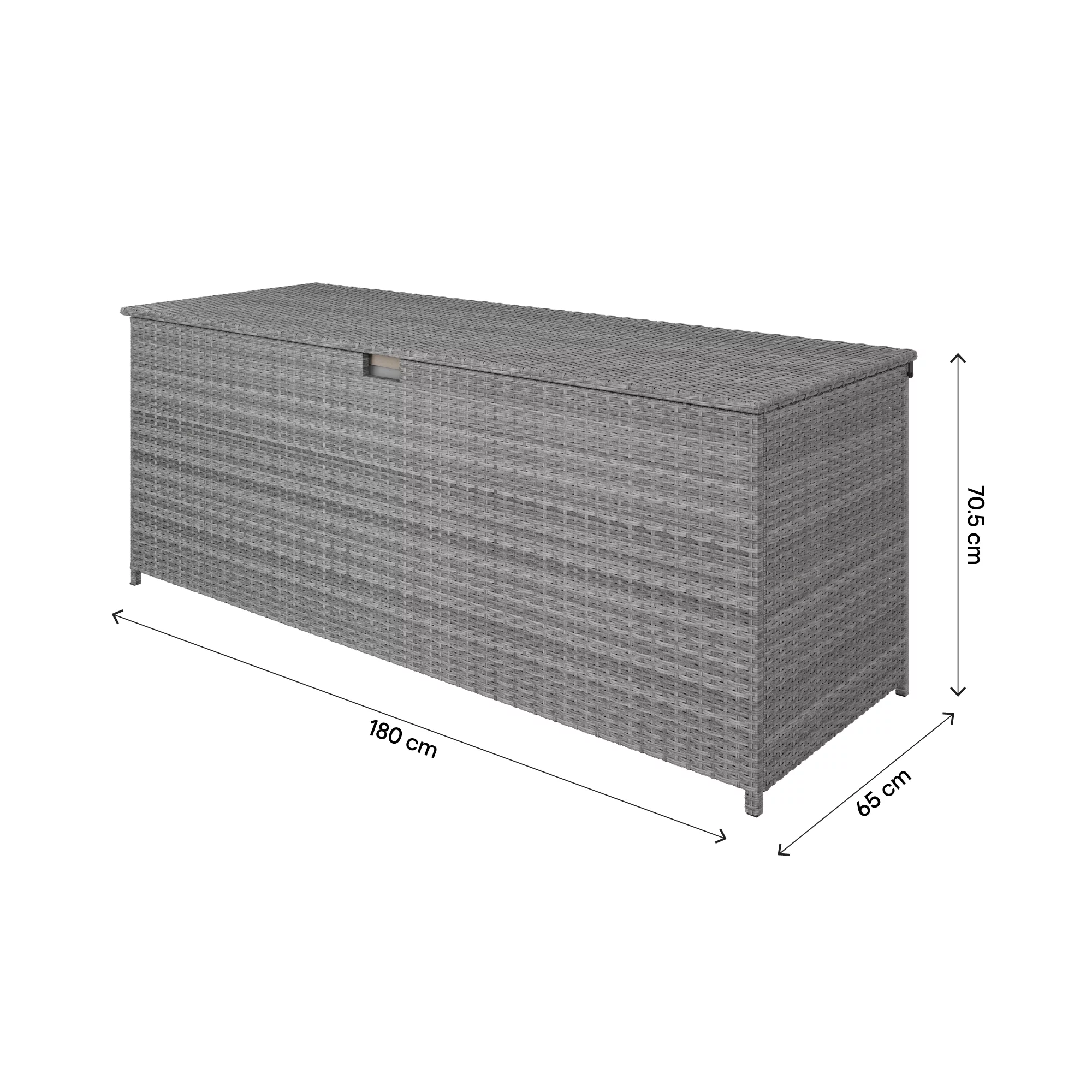 GoodHome Hamilton Steeple Grey Rattan Effect Storage Box (W) 180cm X (D) 65cm 13 GoodHome Hamilton Steeple Grey Rattan Effect Storage Box (W) 180cm X (D) 65cm - Image 11
