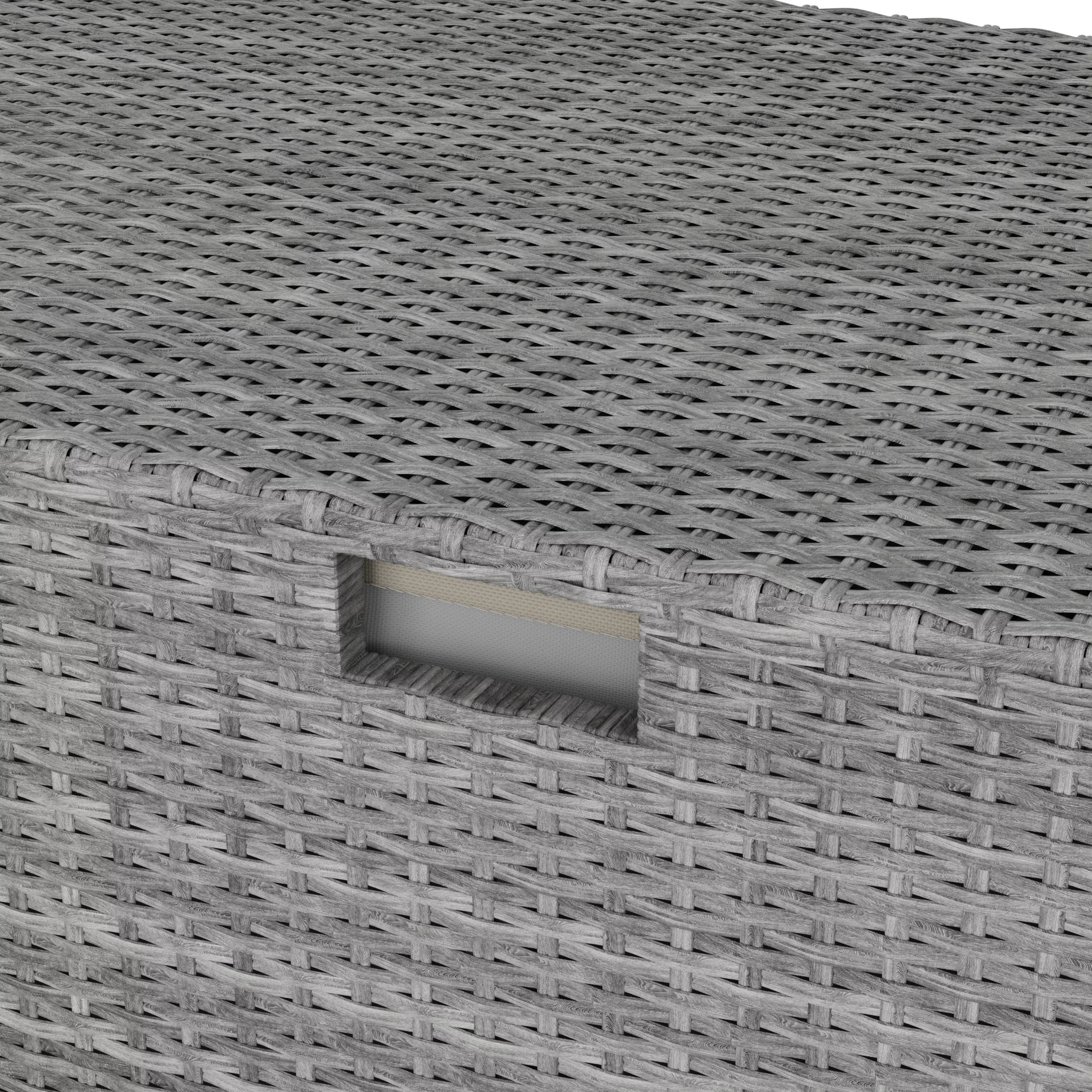 GoodHome Hamilton Steeple Grey Rattan Effect Storage Box (W) 180cm X (D) 65cm 8 GoodHome Hamilton Steeple Grey Rattan Effect Storage Box (W) 180cm X (D) 65cm - Image 6