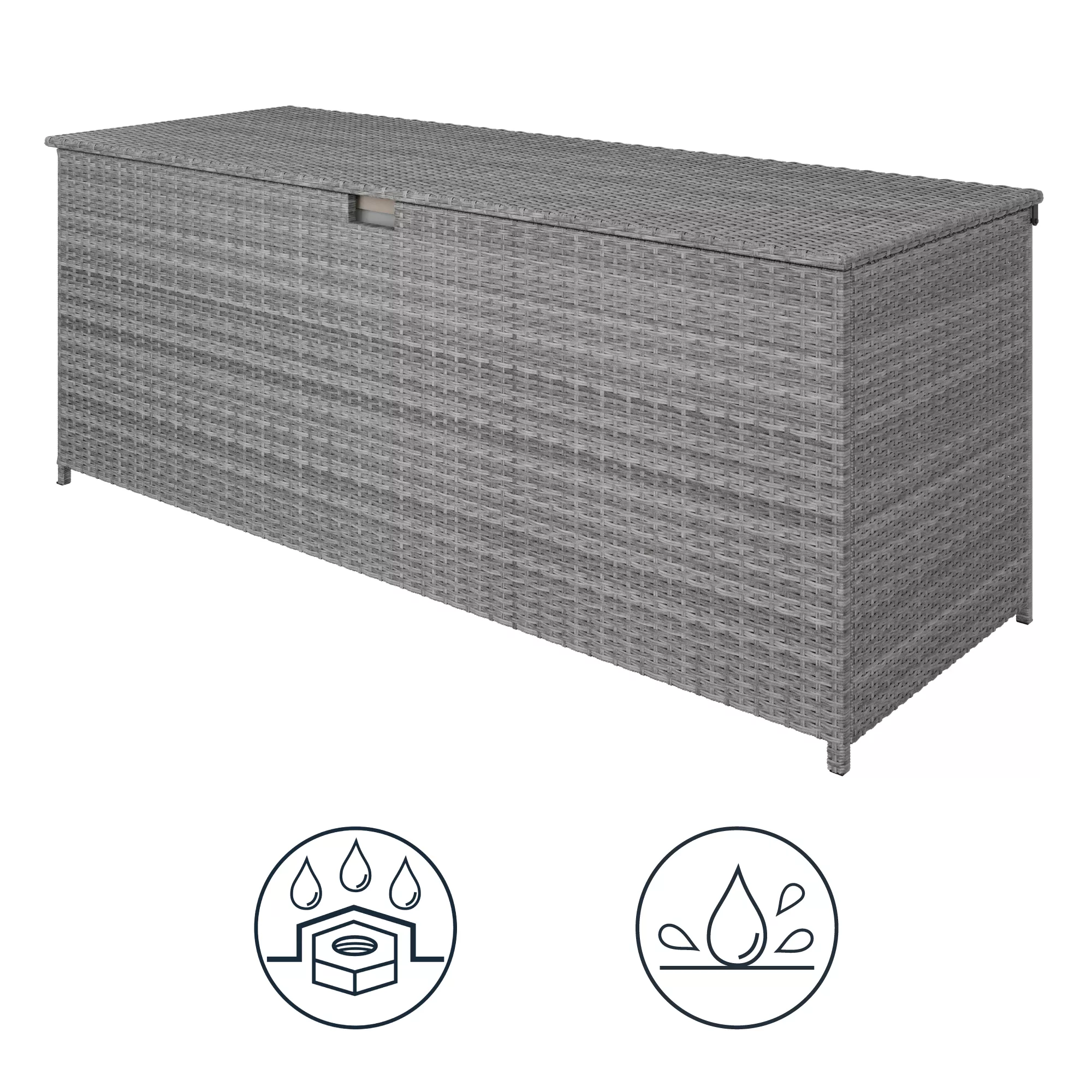 GoodHome Hamilton Steeple Grey Rattan Effect Storage Box (W) 180cm X (D) 65cm 12 GoodHome Hamilton Steeple Grey Rattan Effect Storage Box (W) 180cm X (D) 65cm - Image 10