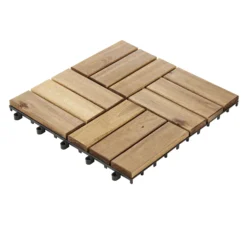 GoodHome Lempa Brown Acacia Clippable Deck Tile (L)0.3m (W)300mm (T)24mm, Pack Of 4 -Garden - Landscaping Store goodhome lempa brown acacia clippable deck tile l 0 3m w 300mm t 24mm pack of 45059340066035 01c bq