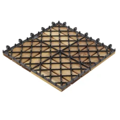 GoodHome Lempa Brown Acacia Clippable Deck Tile (L)0.3m (W)300mm (T)24mm, Pack Of 4 -Garden - Landscaping Store goodhome lempa brown acacia clippable deck tile l 0 3m w 300mm t 24mm pack of 45059340066035 04c